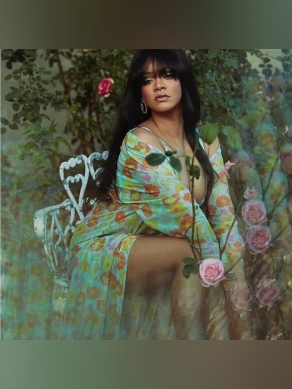 Savage X Fenty "Free Spirit" Floral Maxi Mesh Robe